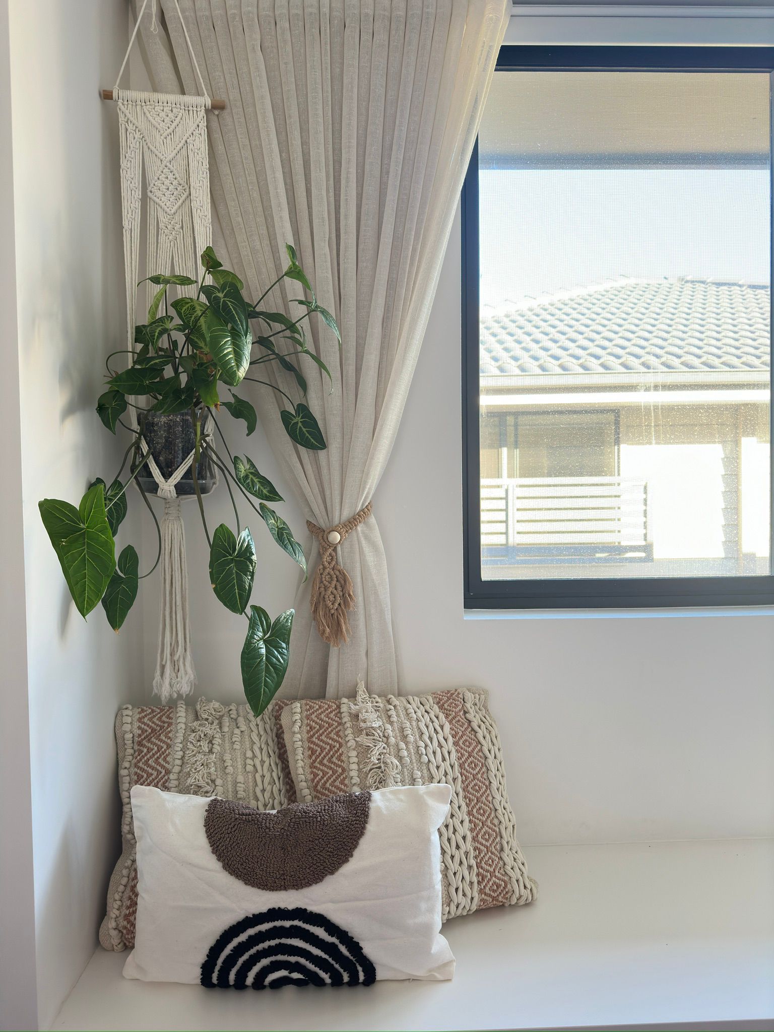 Curtain tie back detail
